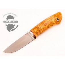 Нож Кроха, M390, мельхиор, карельская береза