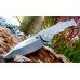 Нож складной Boker Plus Dreed, сталь 440C Stonewashed Plain, рукоять титан, серый, 01BO616