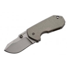 Нож складной Boker Plus Anso Albatros, сталь VG-10 Stonewash Plain, рукоять титан, Boker 01BO621