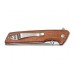 Складной нож Magnum Straight Brother Wood - Boker 01MB723, сталь 440A Satin, рукоять дерево, коричневый