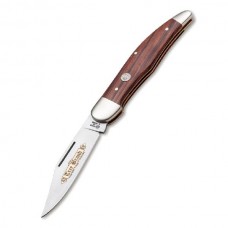 Нож складной Boker Hunters Knife Classic Gold, сталь 440C Satin Plain, рукоять (Desert Ironwood) дерево, 114014