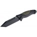 Нож с фиксированным клинком EX-F02 Black Tanto Blade, OD Green Handle 11.4 см.