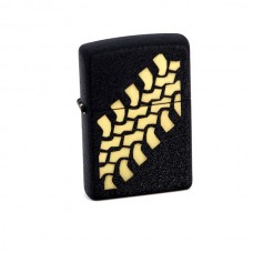 Зажигалка ZIPPO Classic с покрытием Black Crackle™, латунь и сталь, чёрная, матовая, 36x12x56 мм