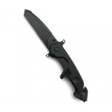 Складной нож Extrema Ratio MF3 Ingredior Tanto Black With Belt Cutter (со стропорезом), сталь N690, рукоять черный антикородал (алюминиевый сплав)