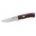 Нож с фиксированным клинком HK9L Hunting Knife, Maroon Micarta (3G - Steel, Satin Blade, Leather Sheath) 9.0 см.