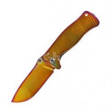 Нож складной SR-1, Solid® Yellow / Violet PVD-Coated Titanium Handle, Yellow / Violet PVD-Coated Sleipner Stainless Steel