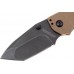 Нож складной Shuffle II - KERSHAW 8750TTANBW, сталь 8Cr13MoV c покрытием BlackWash™, рукоять термопластик GFN коричневого цвета