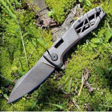 Нож складной KERSHAW 3475 Les George Design Boilermaker, сталь 8Cr13MoV, рукоять нержавеющая сталь, коричневый