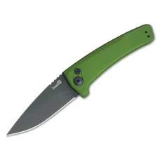 Полуавтоматический складной нож Launch 3 - Kershaw 7300BLKOL Olive, сталь Crucible CPM® 154, рукоять анодированный алюминий, зеленый