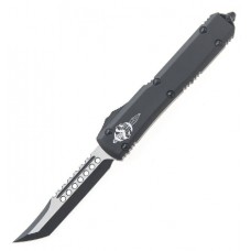 Автоматический фронтальный нож Microtech Ultratech Hellhound Black, М390