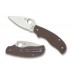 Складной нож Spyderco Urban SPRINT RUN C127PBN, сталь AEB-L Satin Plain, рукоять пластик FRN, коричневый