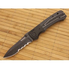 Складной нож Ruger® Knives All-Cylinders™ Folder, Bill Harsey Design, Blackwashed Combo Blade, Two-tone Layered G-10 Handle