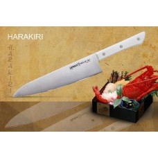 Нож кухонный Шеф Samura "HARAKIRI" (SHR-0085W) 208 мм, сталь AUS-8, рукоять ABS пластик, белый