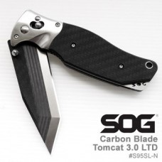 Складной нож Tomcat 3.0 LTD (LIMITED EDITION)- SOG S95SL, сталь VG-10, рукоять карбон