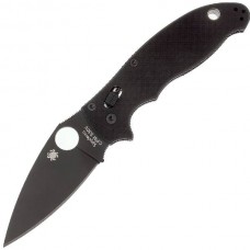 Нож складной Manix 2 Black - Spyderco 101GPBBK2, сталь Crucible CPM® S30V™ Black DLC Plain, рукоять G10, чёрный