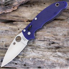 Нож складной Manix 2 Blue Spyderco 101GPDBL2, сталь Crucible CPM® S110V™ Satin Plain, рукоять стеклотекстолит G10, синий