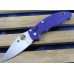 Нож складной Manix 2 Blue Spyderco 101GPDBL2, сталь Crucible CPM® S110V™ Satin Plain, рукоять стеклотекстолит G10, синий