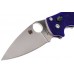 Нож складной Manix 2 Blue Spyderco 101GPDBL2, сталь Crucible CPM® S110V™ Satin Plain, рукоять стеклотекстолит G10, синий