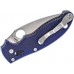 Нож складной Manix 2 Blue Spyderco 101GPDBL2, сталь Crucible CPM® S110V™ Satin Plain, рукоять стеклотекстолит G10, синий