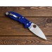 Нож складной Manix 2 Blue Spyderco 101GPDBL2, сталь Crucible CPM® S110V™ Satin Plain, рукоять стеклотекстолит G10, синий