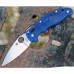 Нож складной Manix 2 Lightweight Blue Spyderco 101PBL2, сталь Carpenter CTS™ - BD1 Alloy Satin Plain, рукоять пластик FRCP, синий