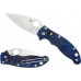 Нож складной Manix 2 Lightweight Blue Spyderco 101PBL2, сталь Carpenter CTS™ - BD1 Alloy Satin Plain, рукоять пластик FRCP, синий