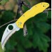 Складной нож Tasman Salt 2 - Spyderco 106SYL2, сталь H1 Satin Serrated, рукоять термопластик FRN, жёлтый