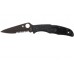 Складной нож Spyderco Endura 4 - 10PSBBK, сталь VG-10 Black Combo, рукоять термопластик FRN, чёрный