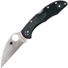 Нож складной Delica 4 Lightweight Spyderco 11FPWCBK, сталь VG-10 Satin Plain Wharncliffe, рукоять термопластик FRN, чёрный