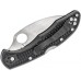 Нож складной Delica 4 Lightweight Spyderco 11FPWCBK, сталь VG-10 Satin Plain Wharncliffe, рукоять термопластик FRN, чёрный