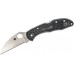 Нож складной Delica 4 Lightweight Spyderco 11FPWCBK, сталь VG-10 Satin Plain Wharncliffe, рукоять термопластик FRN, чёрный