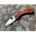 Нож складной Delica 4 Lightweight Spyderco 11FPWCBORE, сталь HAP40/SUS410 Satin Plain Wharncliffe, рукоять термопластик FRN, оранжевый