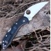 Нож складной Delica 4 Lightweight Spyderco 11FSWCBK, сталь VG-10 Satin Serrated Wharncliffe, рукоять термопластик FRN, чёрный