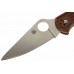 Складной нож Spyderco Delica 4 Flat Ground - 11FPBN, сталь VG-10 Satin Plain, рукоять термопластик FRN, коричневый