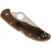 Складной нож Spyderco Delica 4 Flat Ground - 11FPBN, сталь VG-10 Satin Plain, рукоять термопластик FRN, коричневый