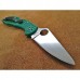 Складной нож Spyderco Delica 4 Flat Ground - 11FPGR, сталь VG-10 Satin Plain, рукоять термопластик FRN, зелёный