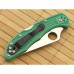 Складной нож Spyderco Delica 4 Flat Ground - 11FPGR, сталь VG-10 Satin Plain, рукоять термопластик FRN, зелёный