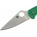 Складной нож Spyderco Delica 4 Flat Ground - 11FPGR, сталь VG-10 Satin Plain, рукоять термопластик FRN, зелёный