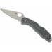 Складной нож Spyderco Delica 4 Flat Ground - 11FPGY, сталь VG-10 Satin Plain, рукоять термопластик FRN, серый