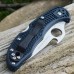 Нож складной Delica 4 Emerson Wave Opener® Spyderco 11PGYW, сталь VG-10 Satin Plain, рукоять FRN, чёрный