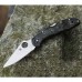 Нож складной Delica 4 Lightweight Spyderco 11ZFPGR, сталь VG-10 Satin Plain, рукоять термопластик FRN, (Zoom Green) зелёный