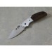 Нож складной Sage 4 Ironwood & Titanium Spyderco 123WDP, сталь Crucible CPM® S30V™ Satin Plain, рукоять титан/дерево