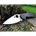 Нож складной Domino - Spyderco 172CFTIP, сталь CTS® XHP Satin Plain, рукоять титан/стеклотекстолит G10/карбон, чёрный