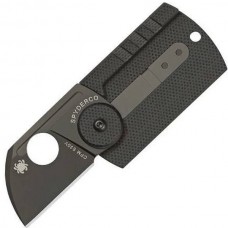 Складной нож-брелок Dog Tag Folder Black - Spyderco 188CFBBKP, сталь CPM S30V TiNi coating, рукоять G10/карбон, чёрный