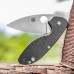 Складной нож Spyderco Efficient - 216GP, сталь 8Cr13MOV Satin Plain, рукоять стеклотекстолит G10, чёрный