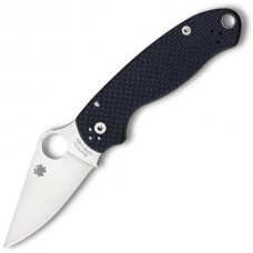 Нож складной Para 3 Spyderco 223CF90VP, сталь Crucible CPM® S90V™(420V) Satin Plain, рукоять карбон, чёрный