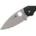 Складной нож Spyderco Shaman 229GS, сталь CPM® S30V™ Stonewash Serrated, рукоять стеклотекстолит G10, чёрный