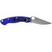 Нож складной Military Blue Spyderco C36GPDBL, сталь Crucible CPM® S110V™ Satin Plain, рукоять стеклотекстолит G10, синий