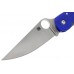 Нож складной Military Blue Spyderco C36GPDBL, сталь Crucible CPM® S110V™ Satin Plain, рукоять стеклотекстолит G10, синий