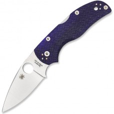 Нож складной Native 5 - Spyderco 41GPDBL5, сталь CPM® S110V Satin Plain, рукоять стеклотекстолит G-10, синий (Dark Blue)